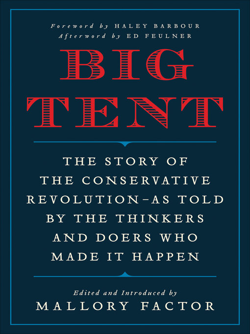 Title details for Big Tent by Mallory Factor - Wait list
